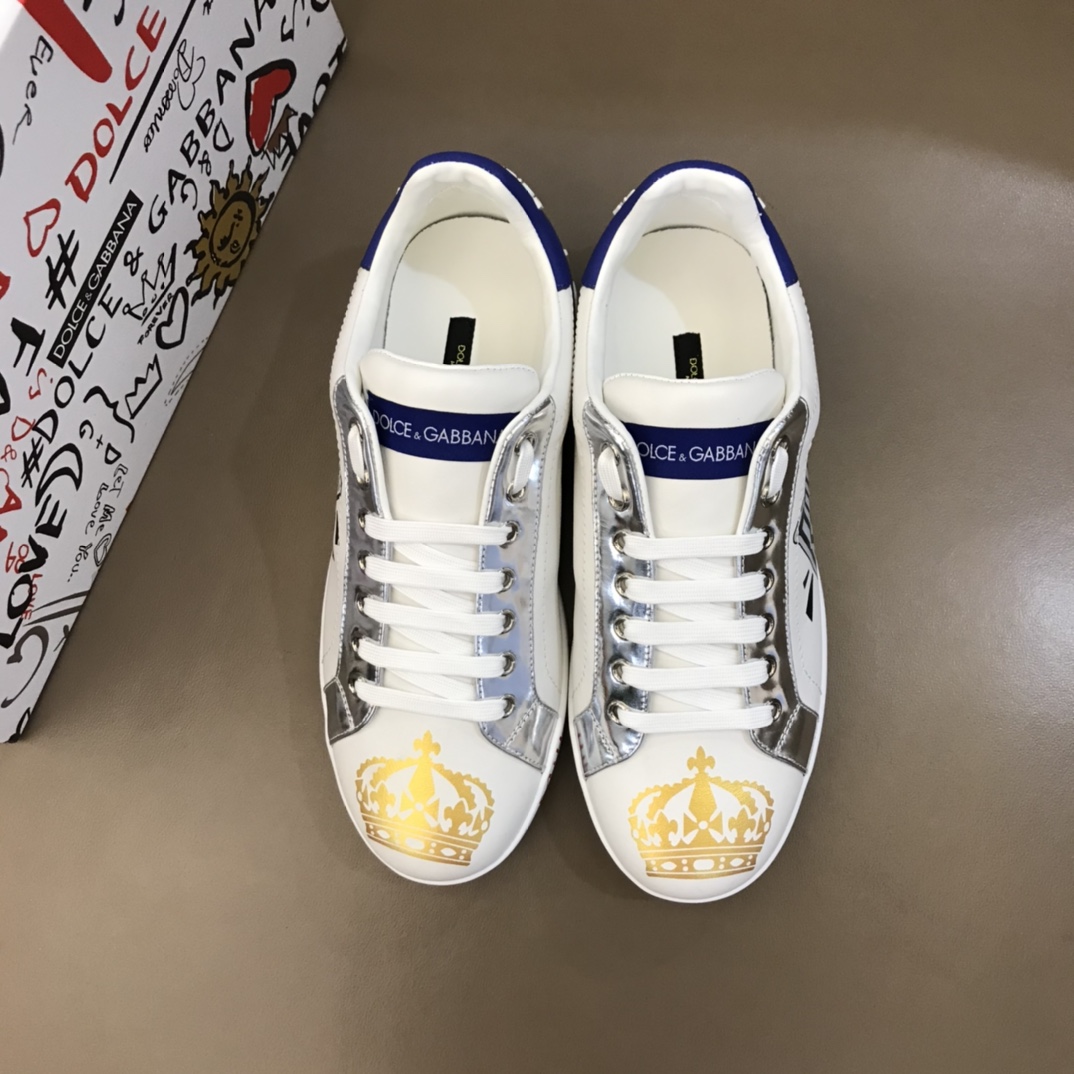 DG Sneaker Portofino in White with Yellow stars
