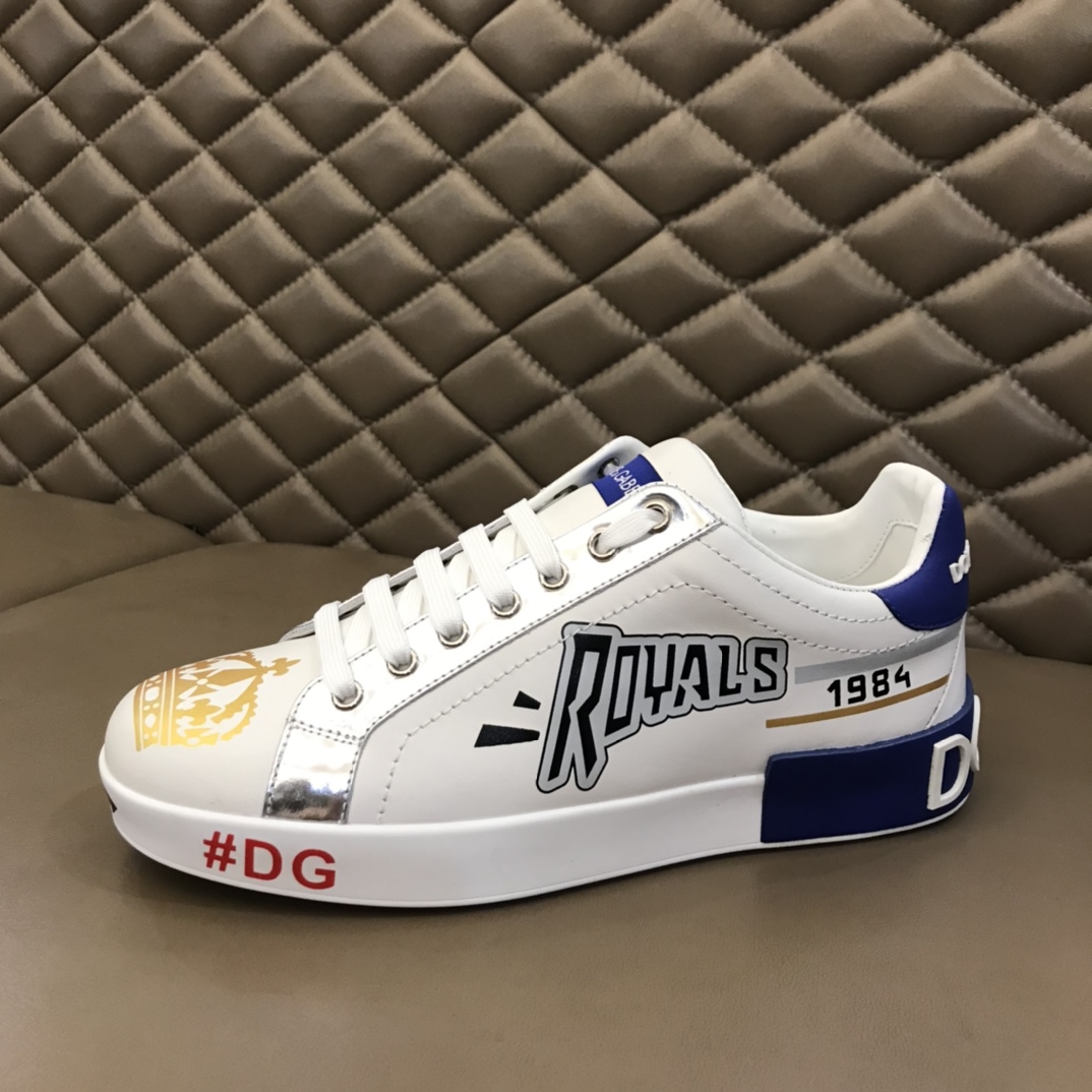 DG Sneaker Portofino in White with Yellow stars