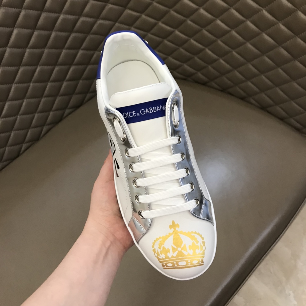 DG Sneaker Portofino in White with Yellow stars