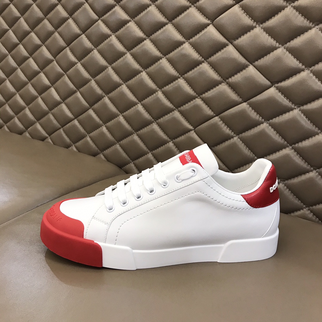 DG Sneaker Portofino in White with Red sole