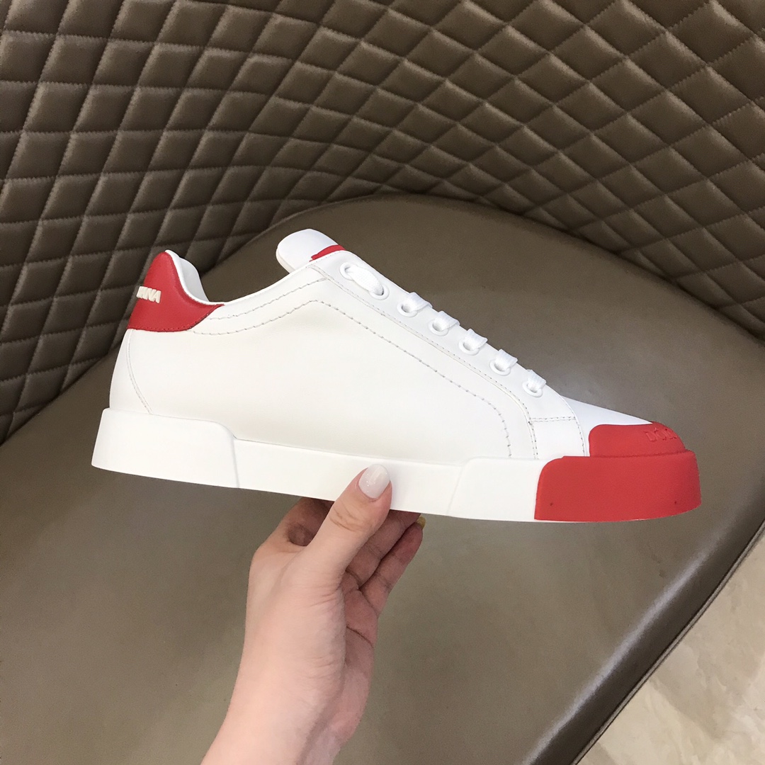 DG Sneaker Portofino in White with Red sole