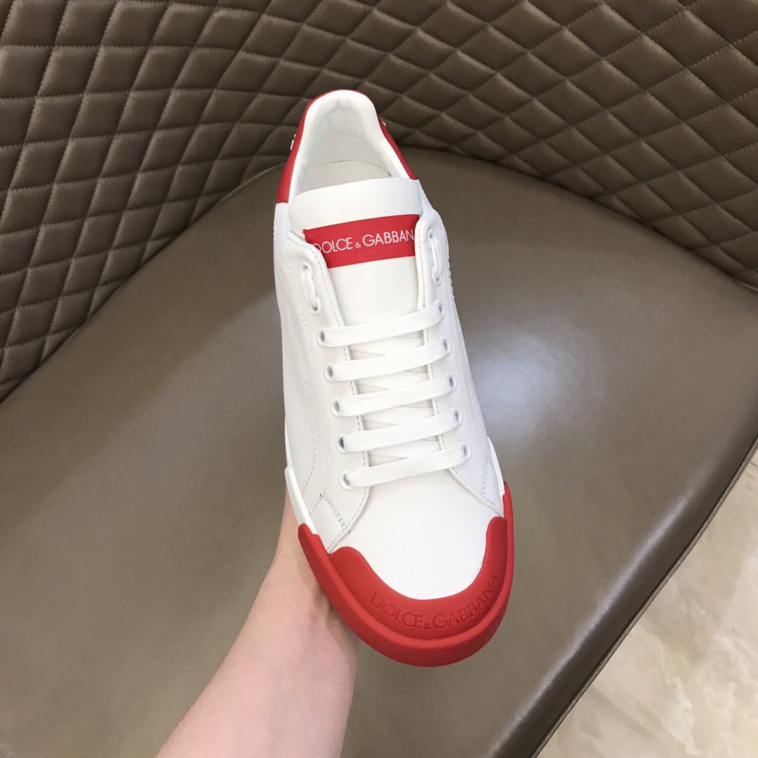 DG Sneaker Portofino in White with Red sole