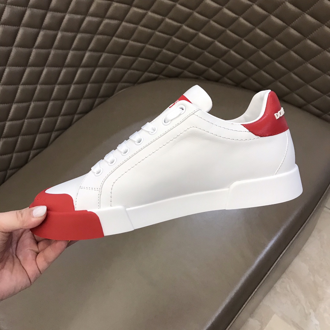 DG Sneaker Portofino in White with Red sole