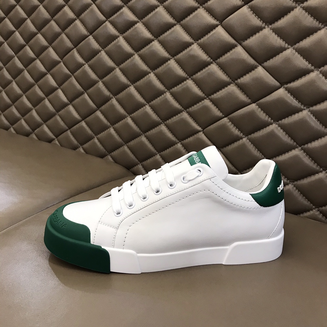 DG Sneaker Portofino in White with Green sole