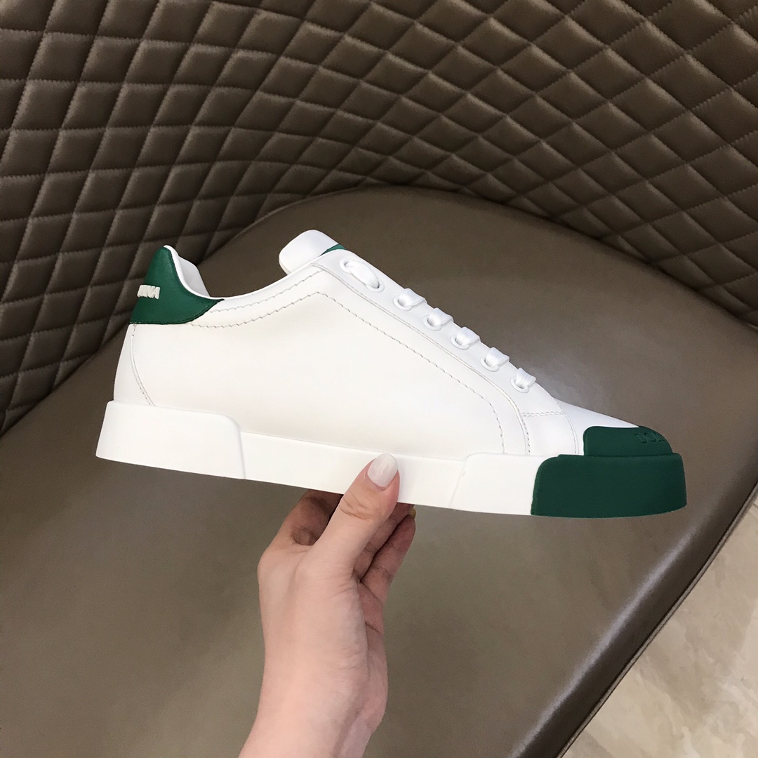 DG Sneaker Portofino in White with Green sole