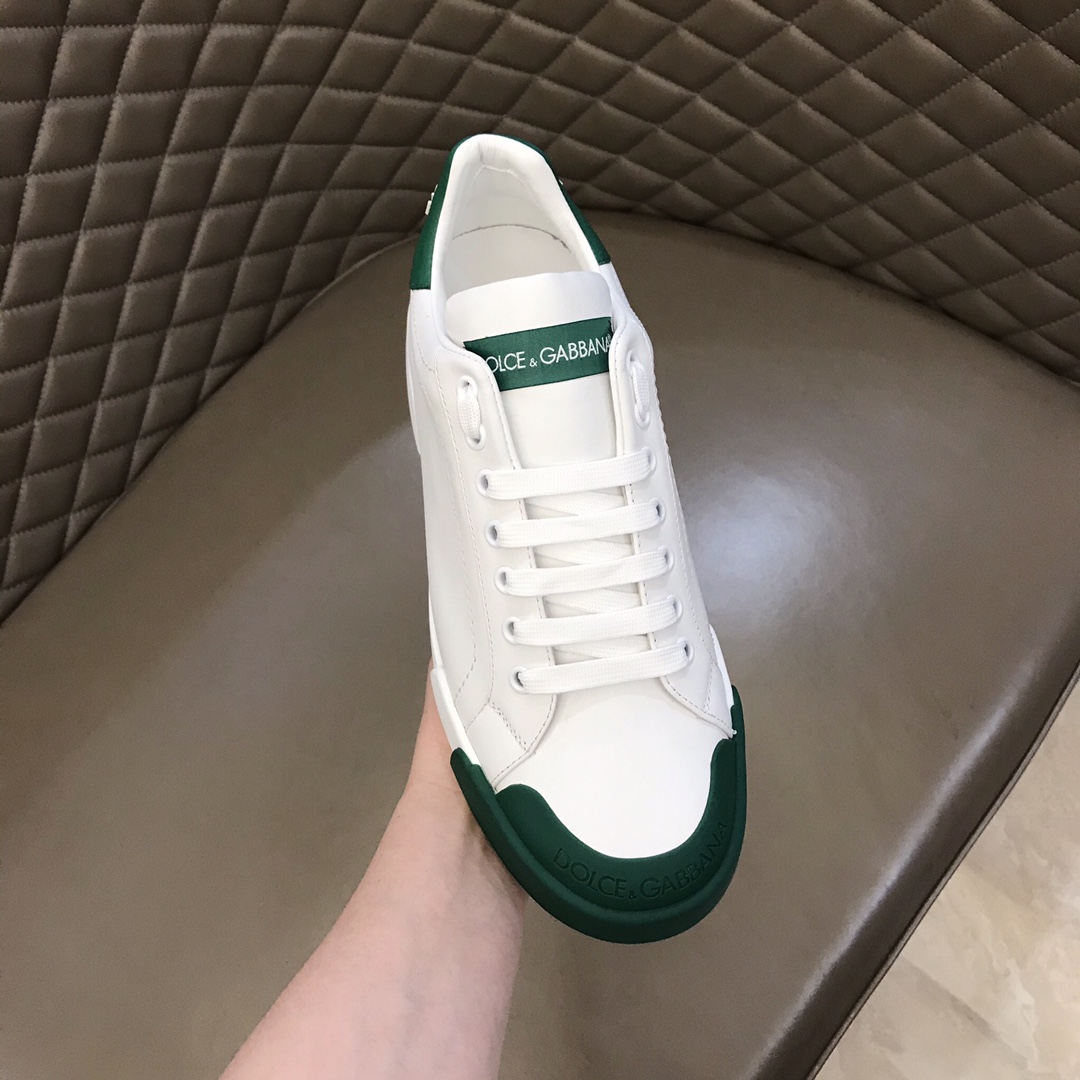 DG Sneaker Portofino in White with Green sole