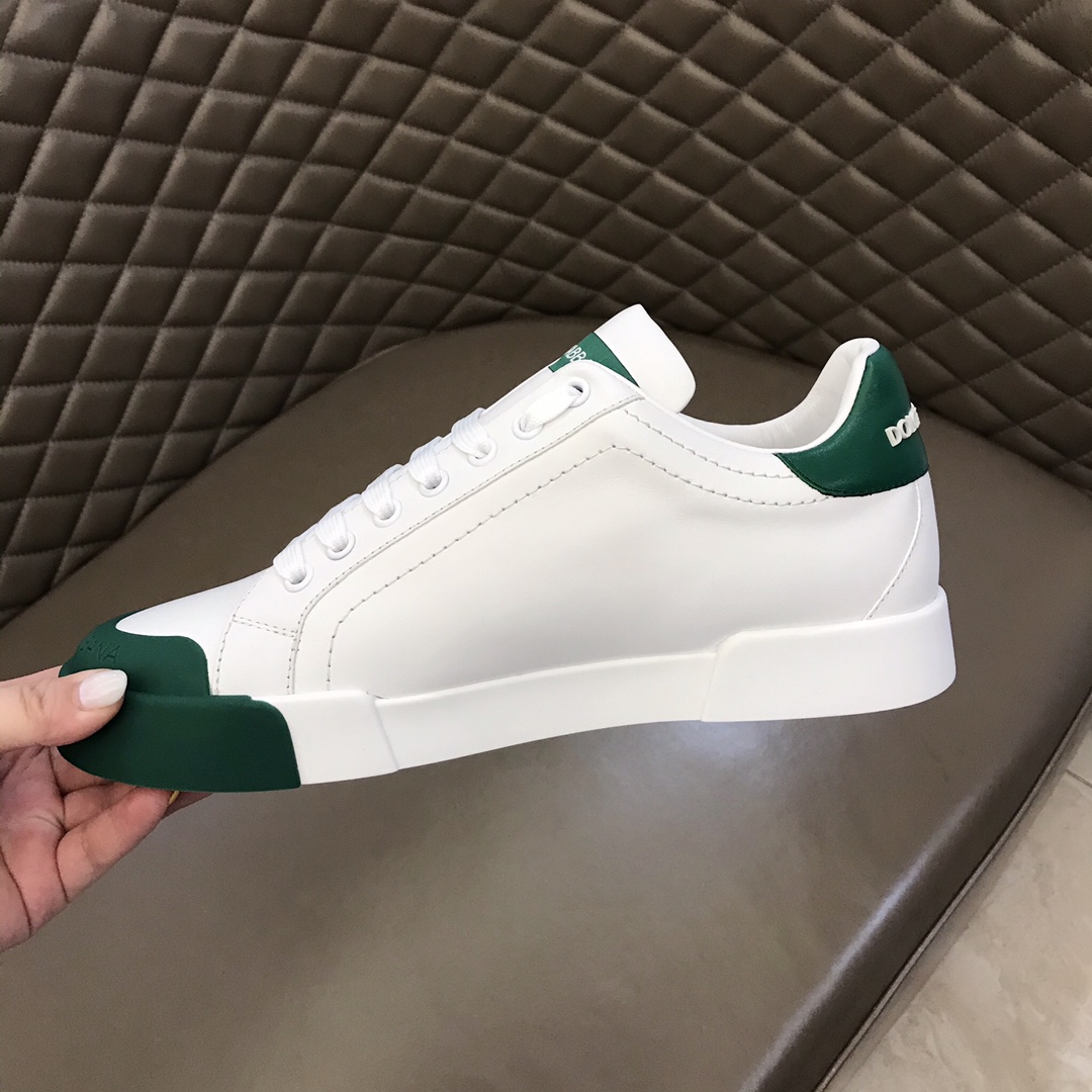 DG Sneaker Portofino in White with Green sole