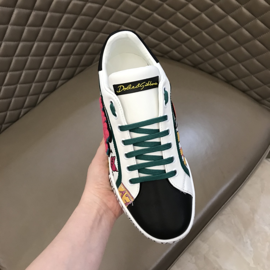 DG Sneaker Portofino in White with Green 