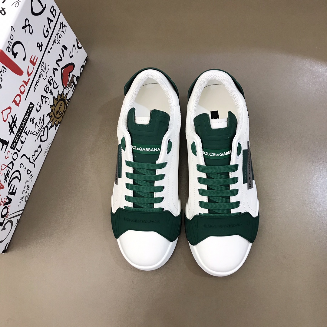 DG Sneaker Portofino in White with Green