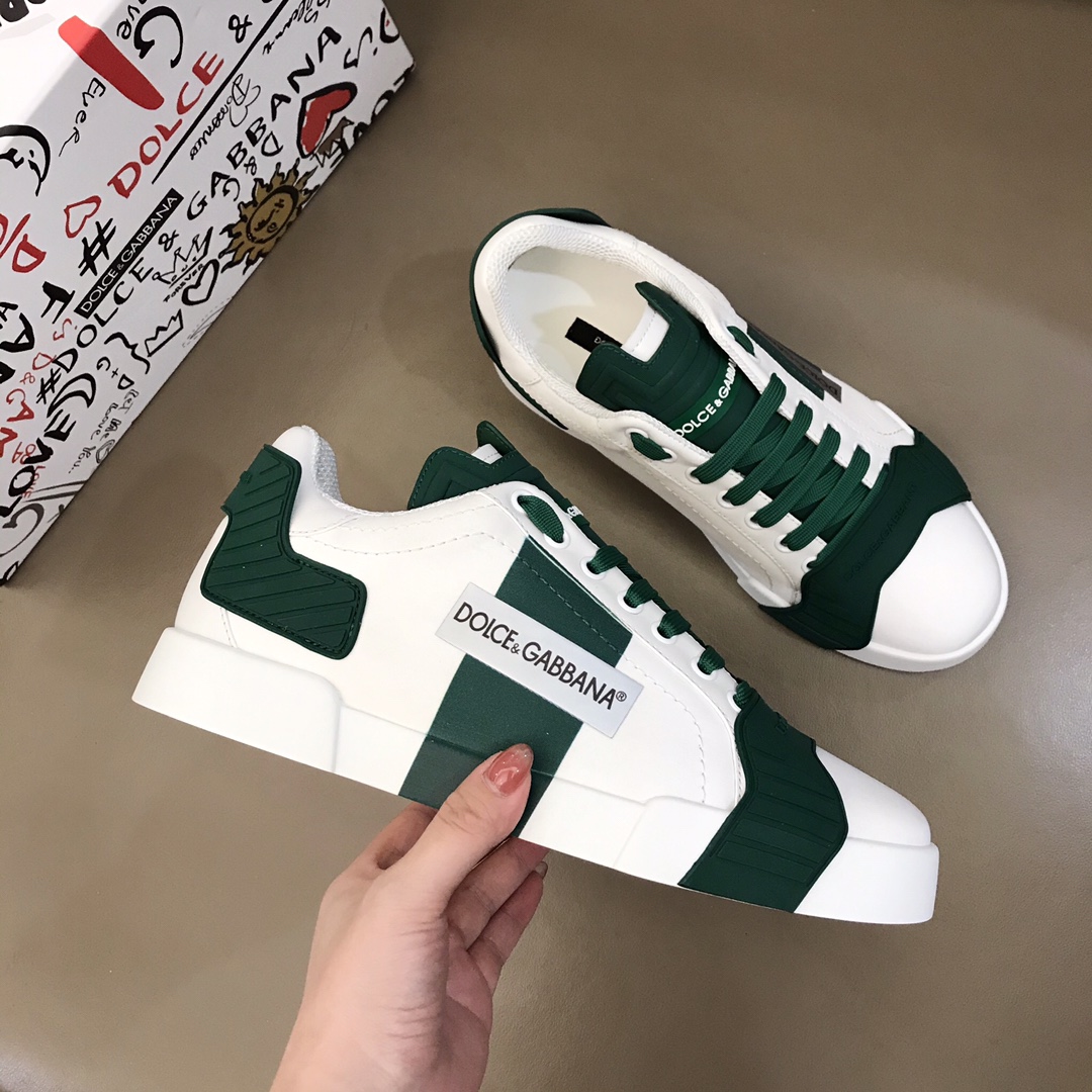 DG Sneaker Portofino in White with Green