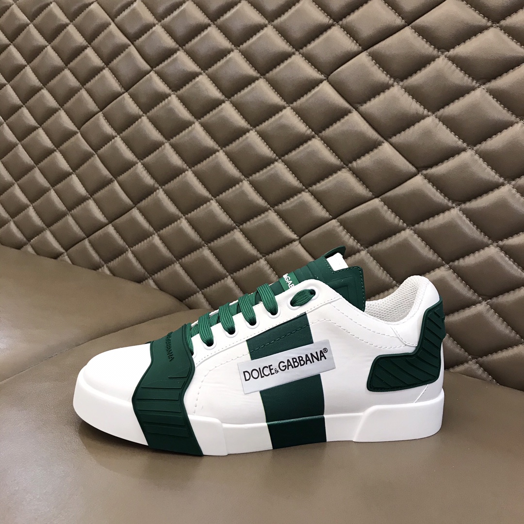 DG Sneaker Portofino in White with Green