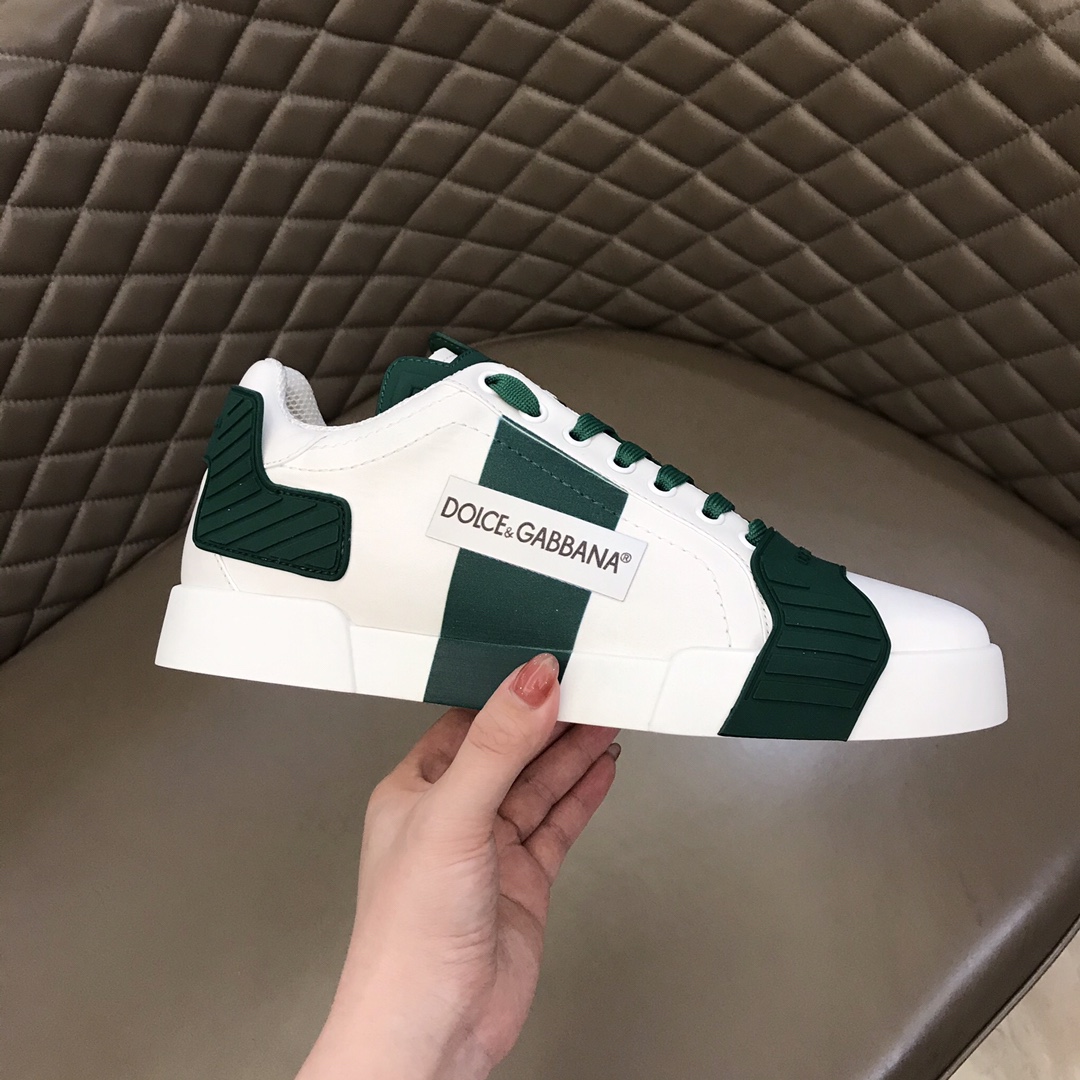 DG Sneaker Portofino in White with Green