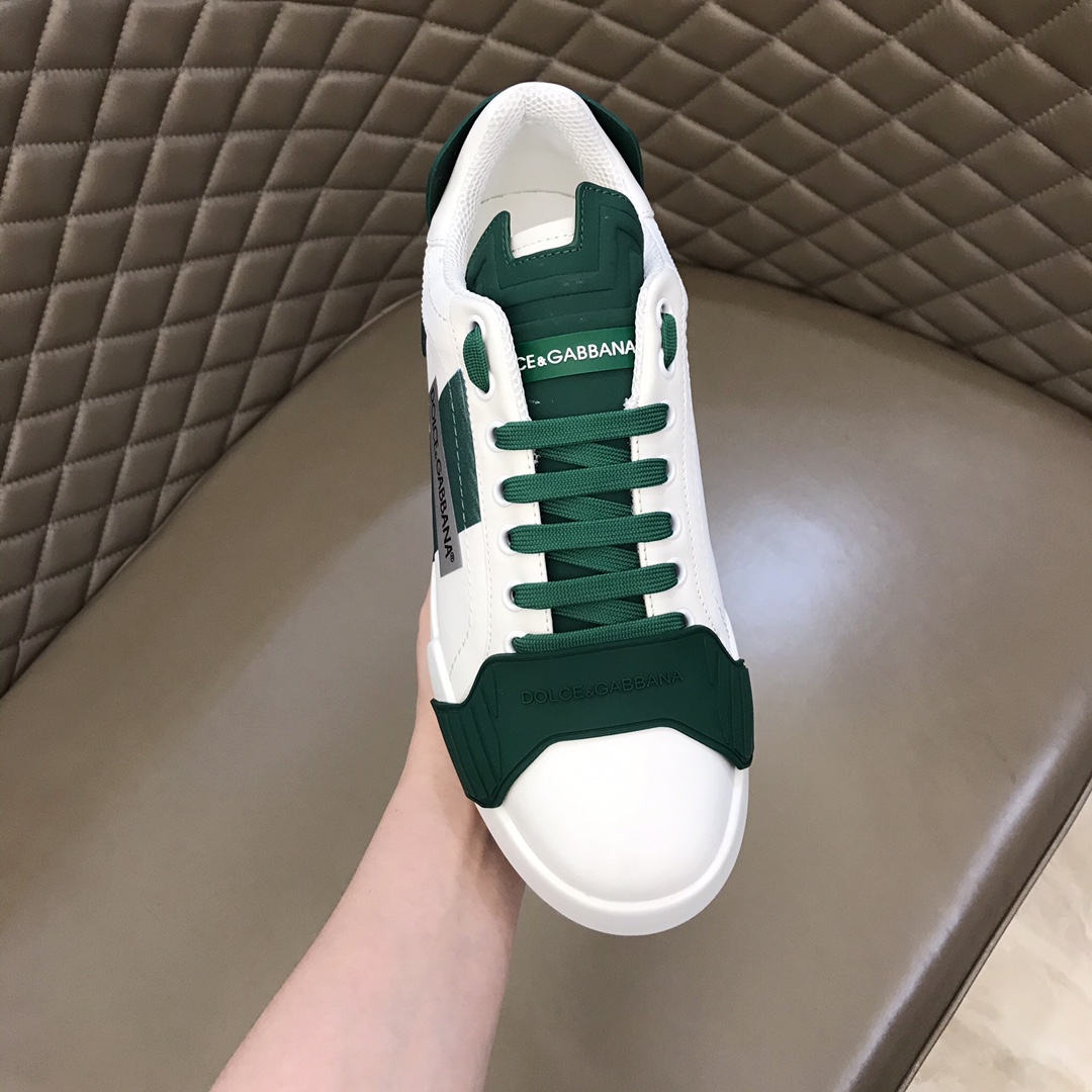 DG Sneaker Portofino in White with Green