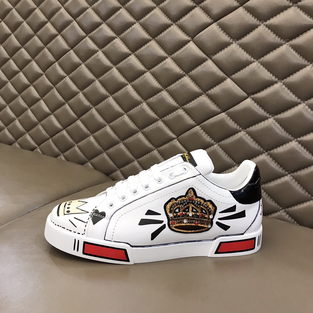 DG Sneaker Portofino in White with Crown