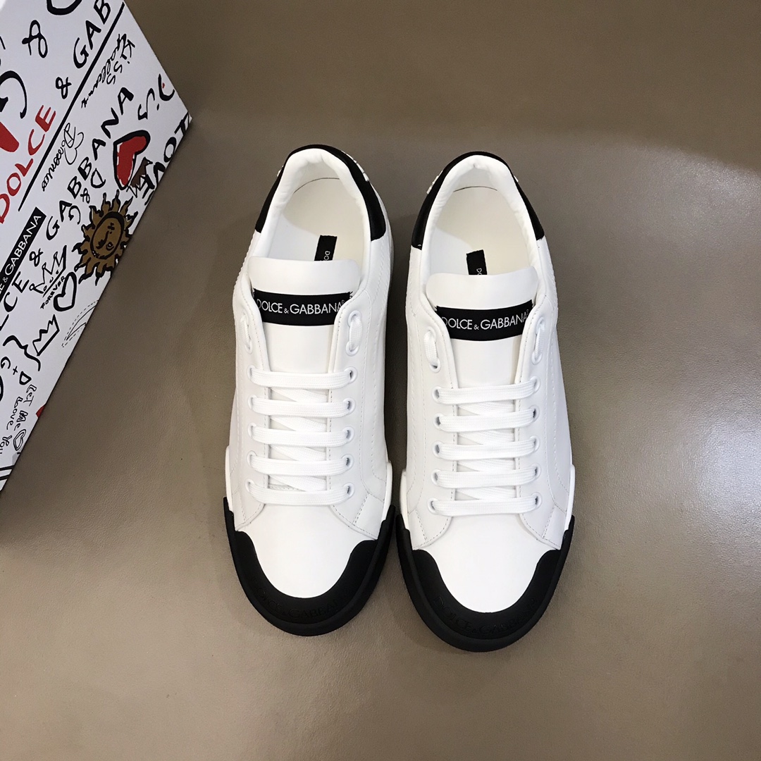 DG Sneaker Portofino in White with Black sole