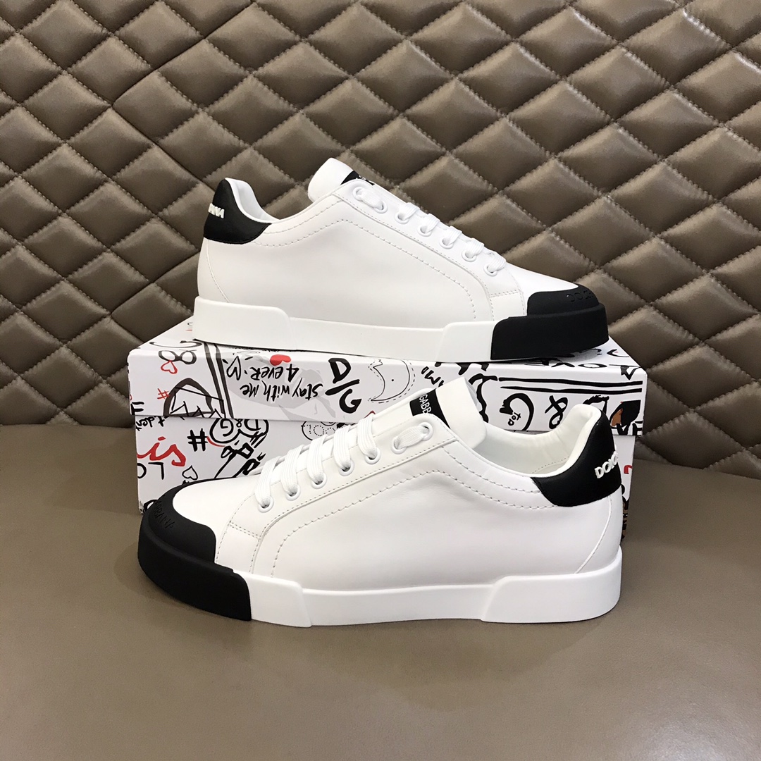 DG Sneaker Portofino in White with Black sole