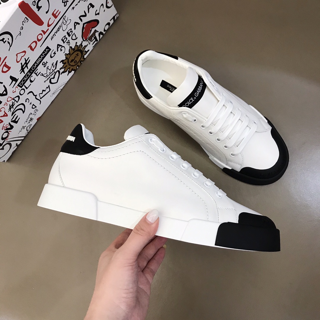 DG Sneaker Portofino in White with Black sole