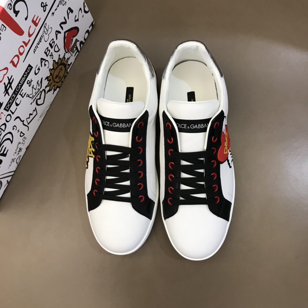 DG Sneaker Portofino in White with Black