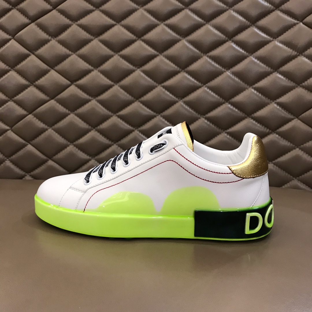 DG Sneaker Portofino in White and Green sole