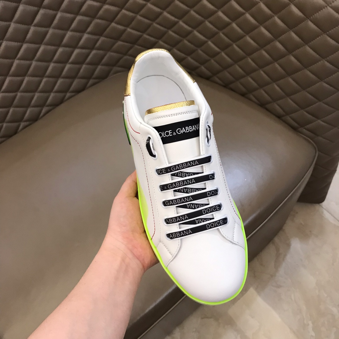 DG Sneaker Portofino in White and Green sole