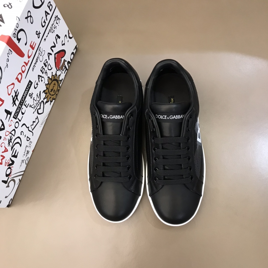 DG Sneaker Portofino in Black with White sole