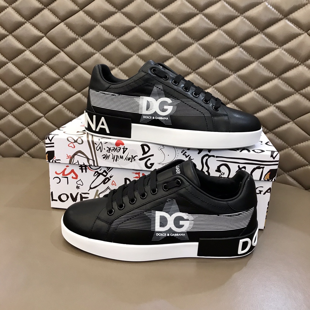 DG Sneaker Portofino in Black with White sole