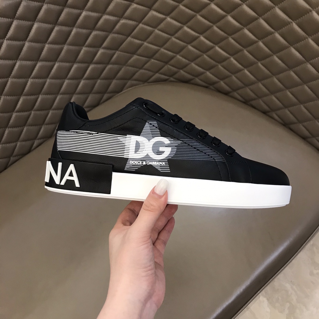 DG Sneaker Portofino in Black with White sole