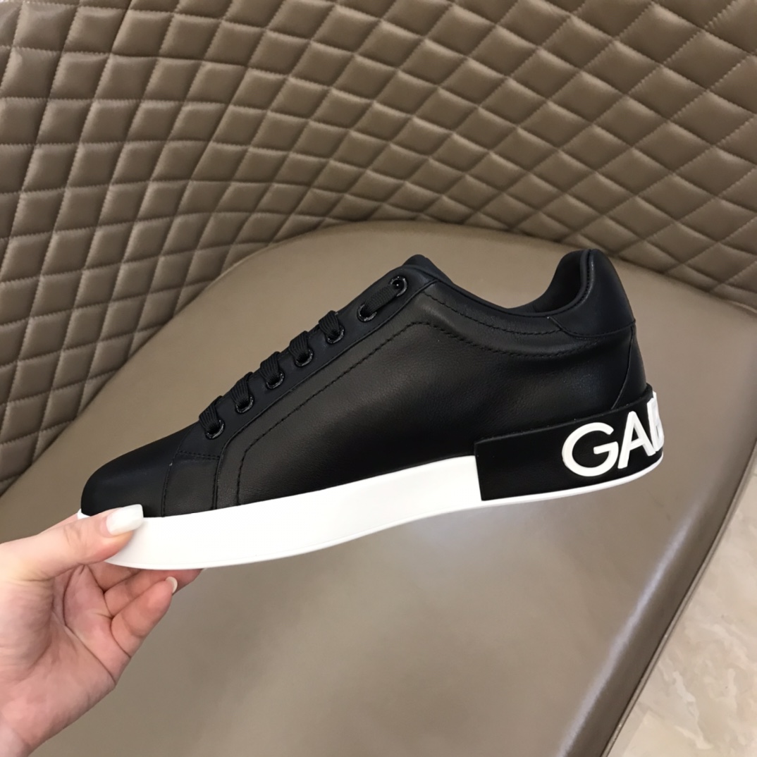 DG Sneaker Portofino in Black with White sole