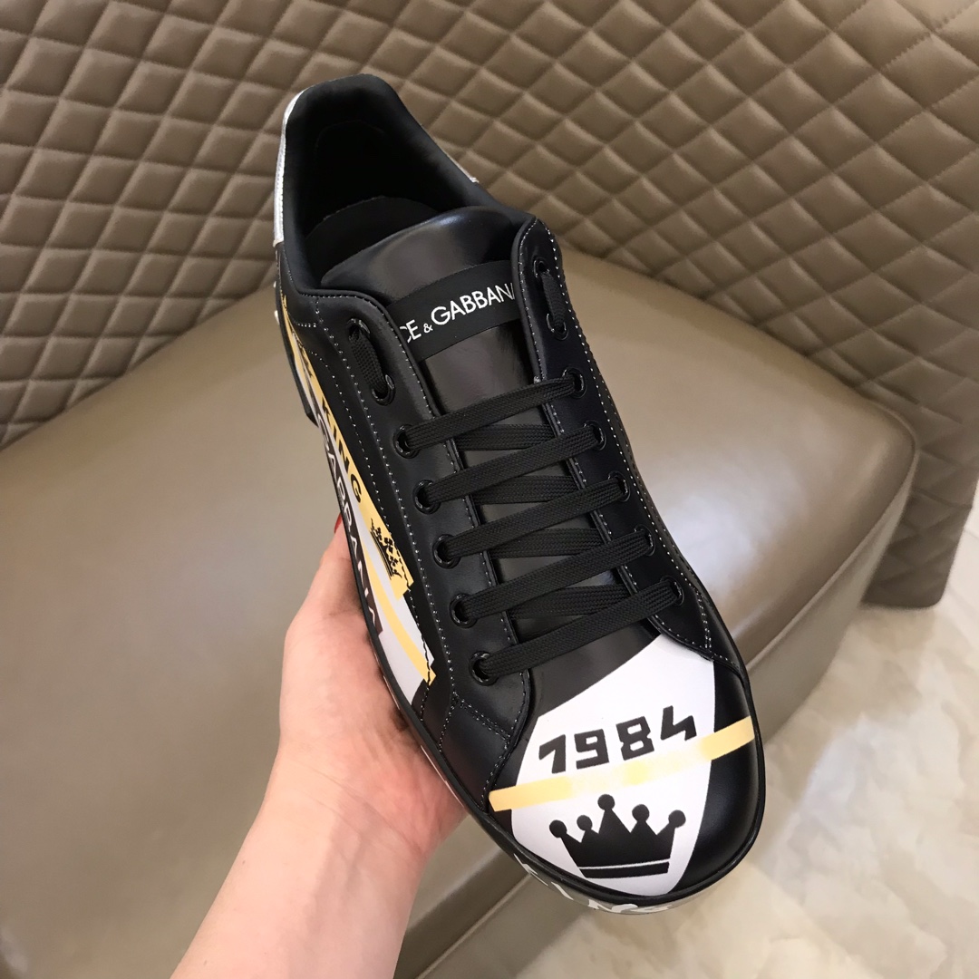 DG Sneaker Portofino in Black and White toe