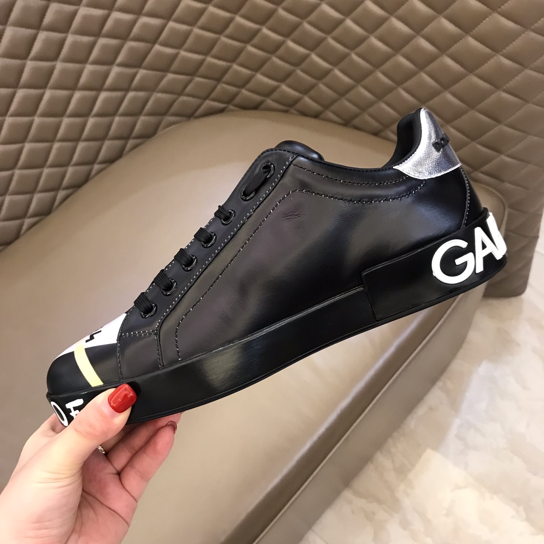 DG Sneaker Portofino in Black and White toe