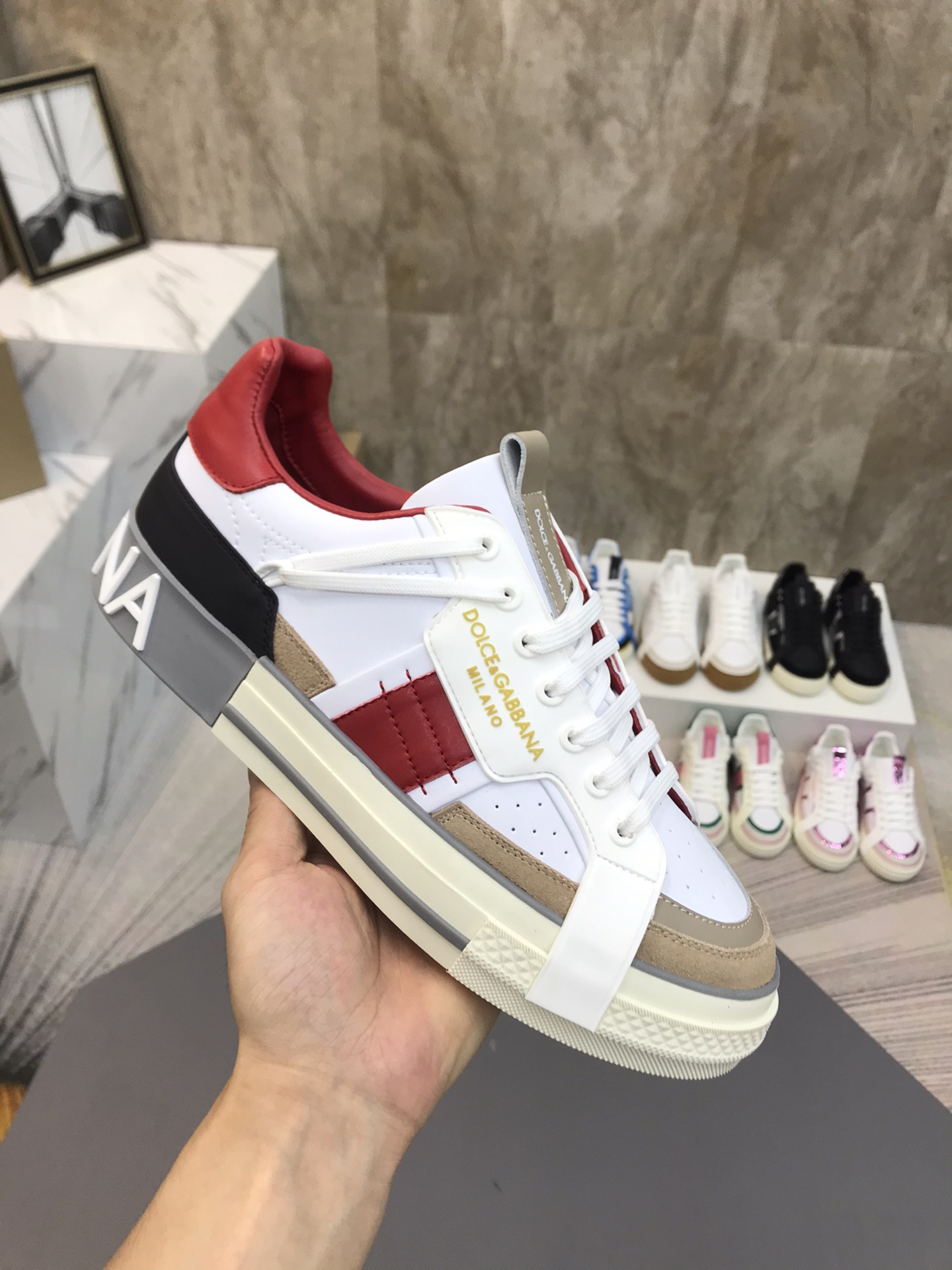 DG Sneaker Calfskin 2.Zero custom in Red