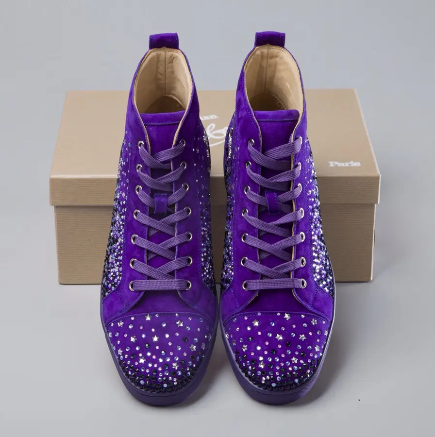 Christian Louboutin Sneaker Orlato Strass Flat