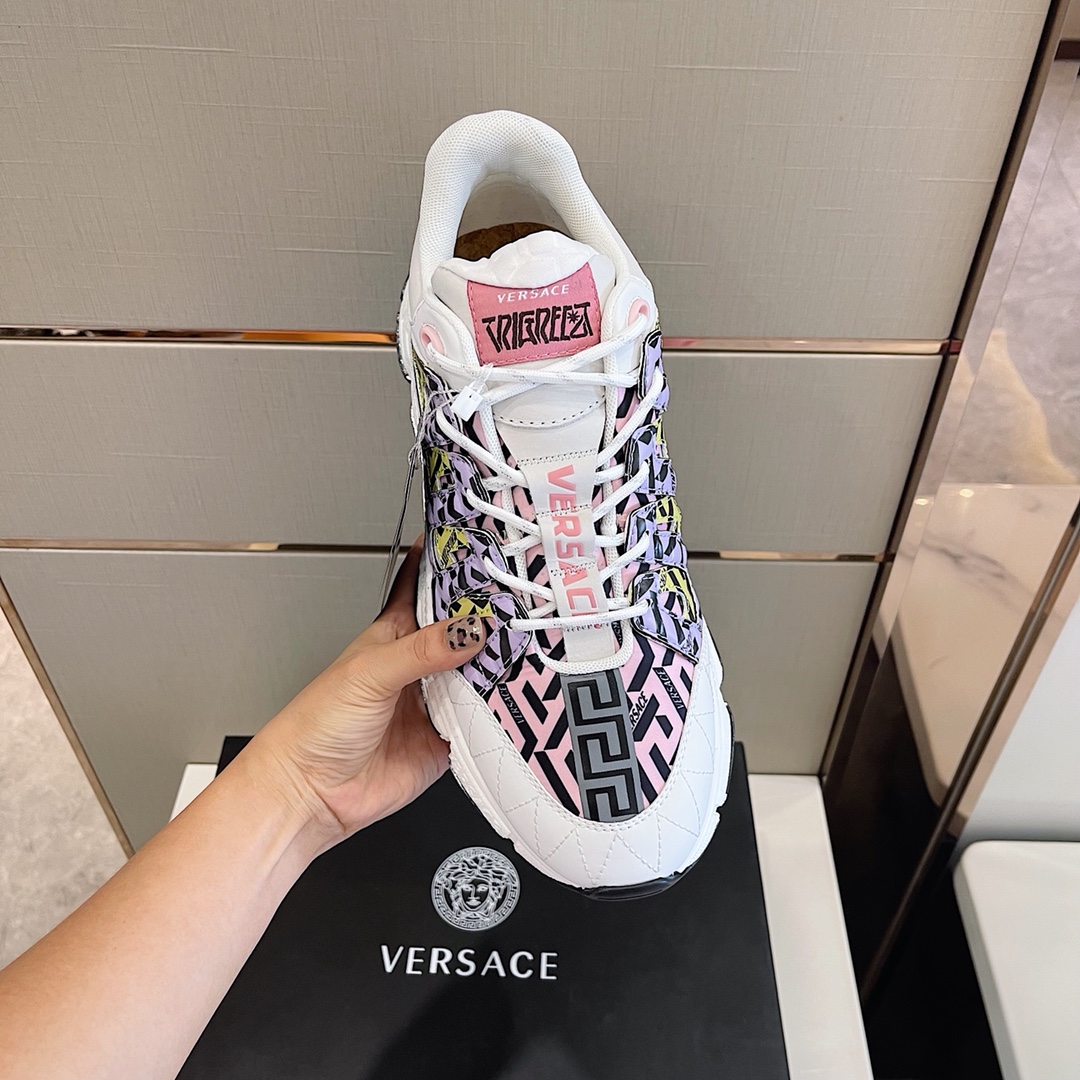 Versace Sneaker Trigreca in Purple with Pink