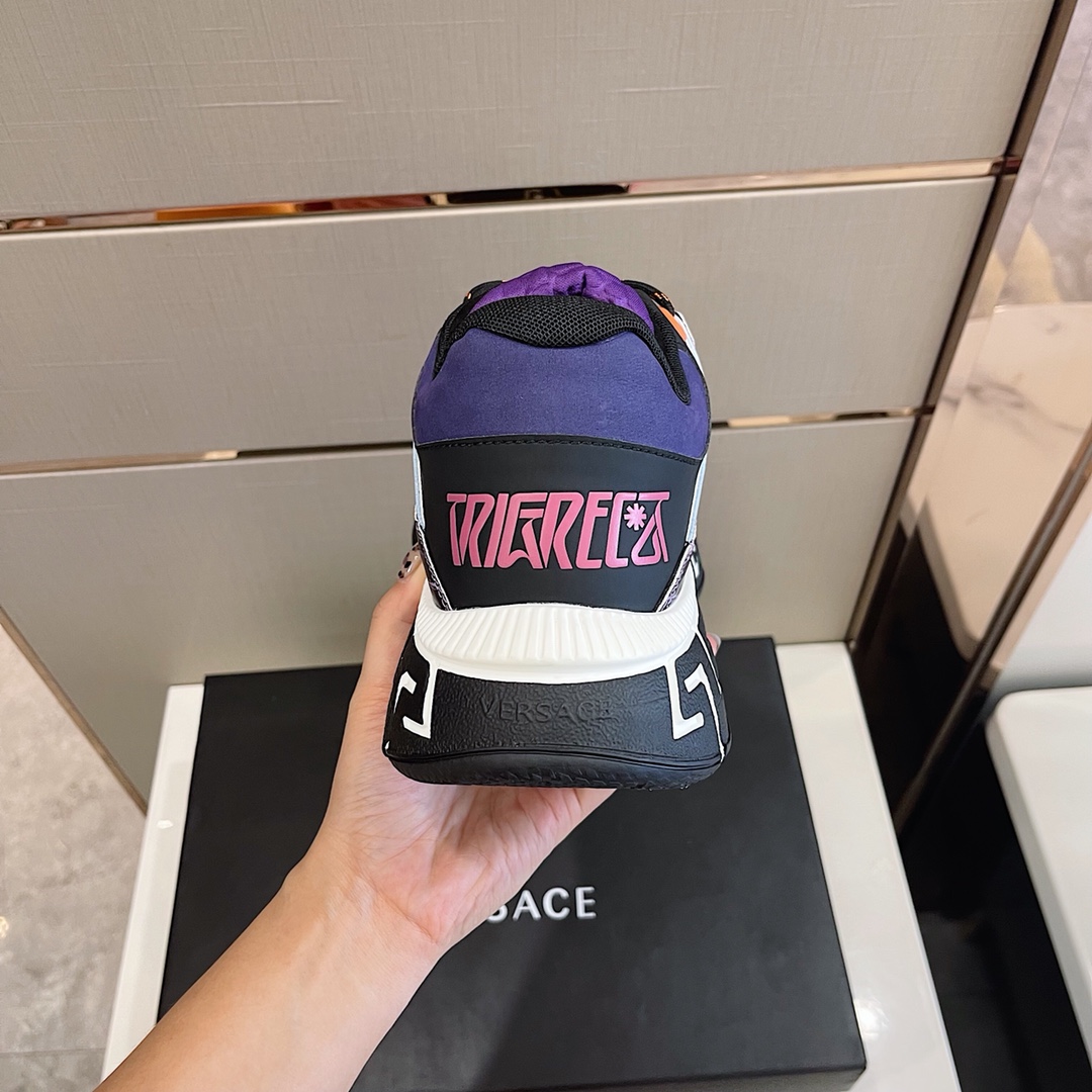 Versace Sneaker Trigreca in Purple with Black