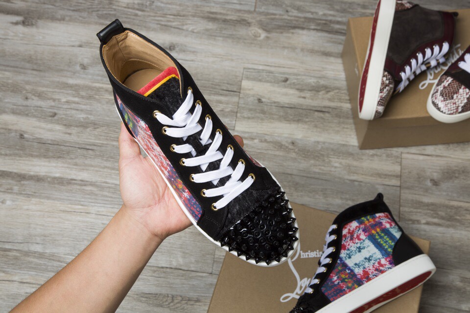 Christian Louboutin Sneaker Lou Spikes Orlato Flat