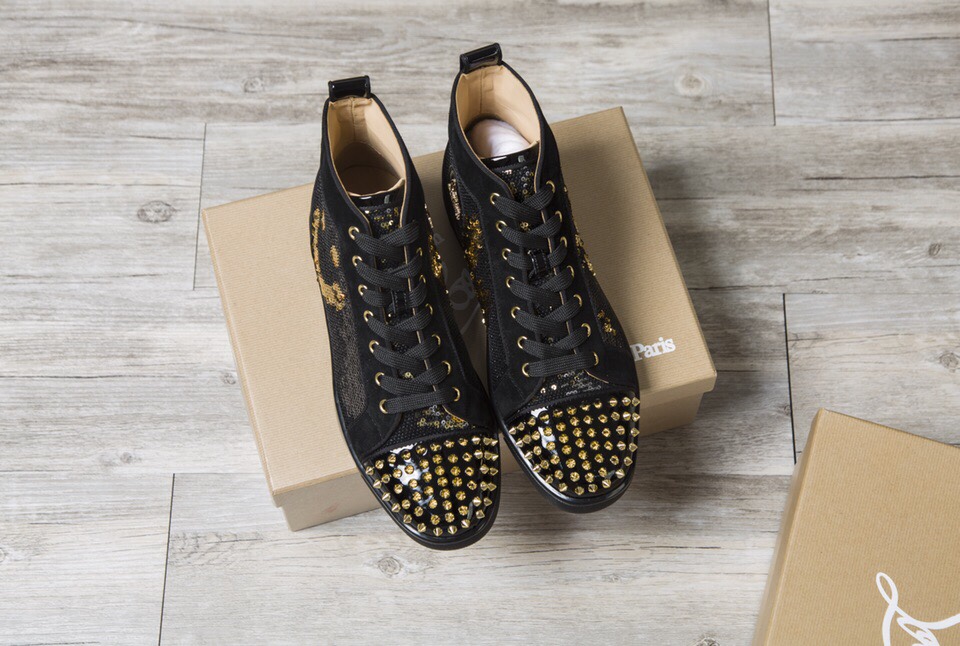 Christian Louboutin Sneaker Lou Spikes Orlato Flat