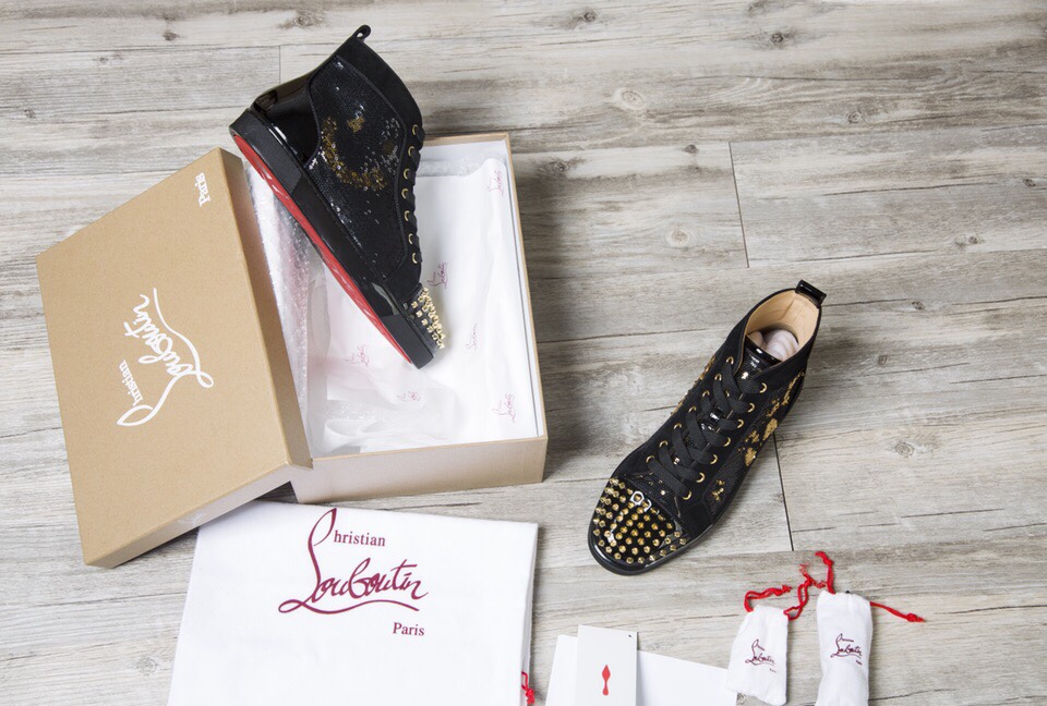 Christian Louboutin Sneaker Lou Spikes Orlato Flat