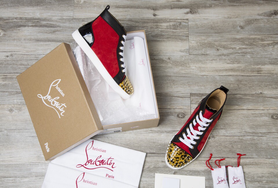 Christian Louboutin Sneaker Lou Spikes Orlato Flat