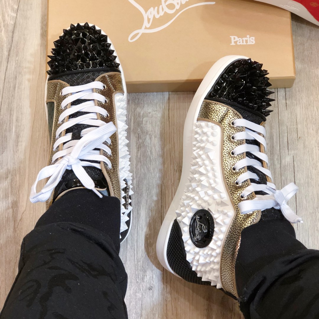 Christian Louboutin Sneaker Lou Spikes 2 Flat