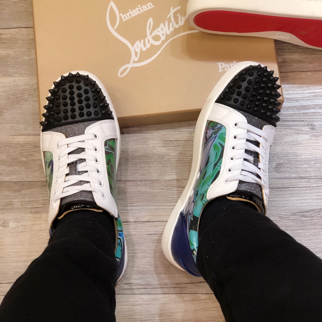 Christian Louboutin Sneaker Junior Spikes Flat