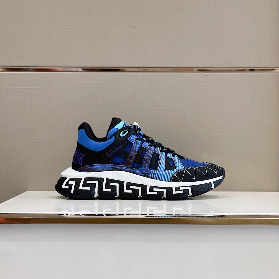 Versace Sneaker Trigreca in Blue with Black