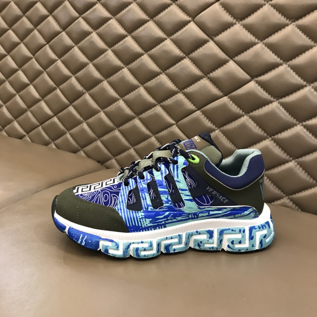 Versace Sneaker Trigreca in Blue with Black