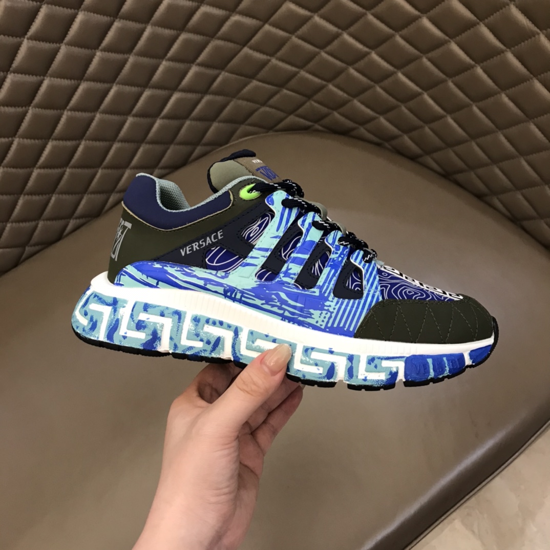 Versace Sneaker Trigreca in Blue with Black