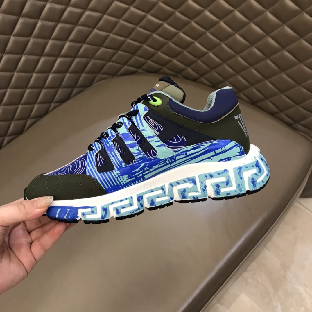 Versace Sneaker Trigreca in Blue with Black