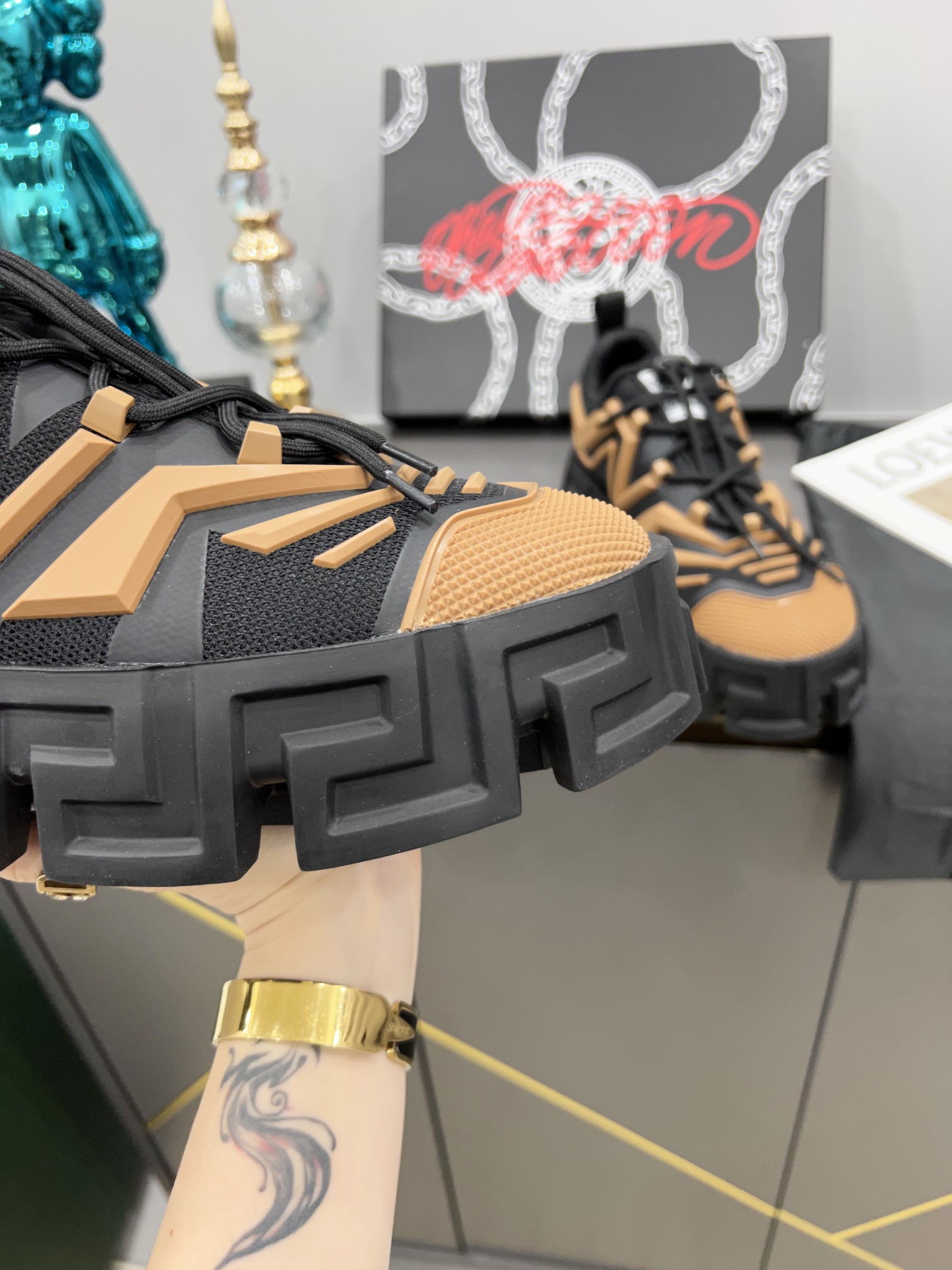 Versace Sneaker Chain Reaction in Yellow
