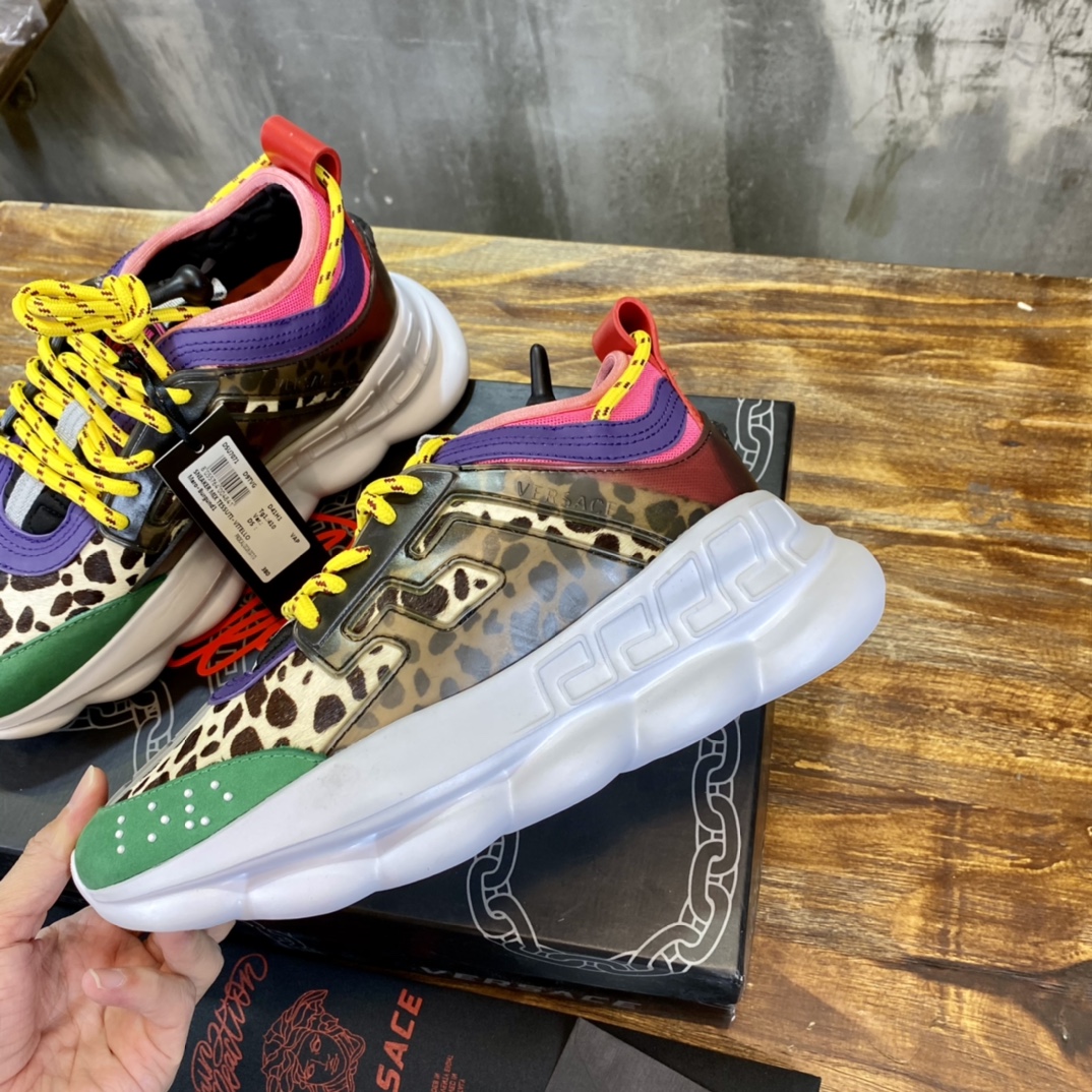 Versace Sneaker Chain Reaction in Rainbow