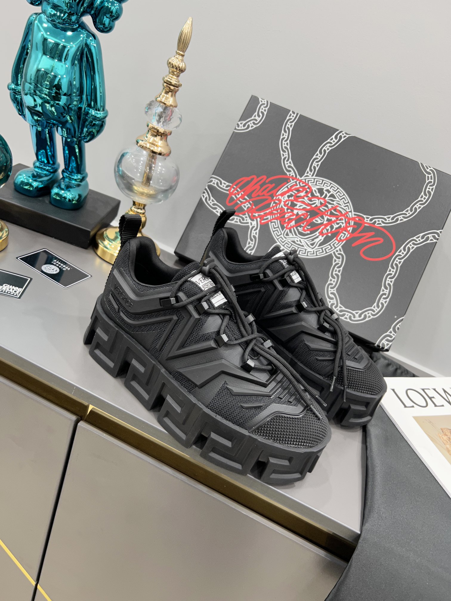 Versace Sneaker Chain Reaction in Black