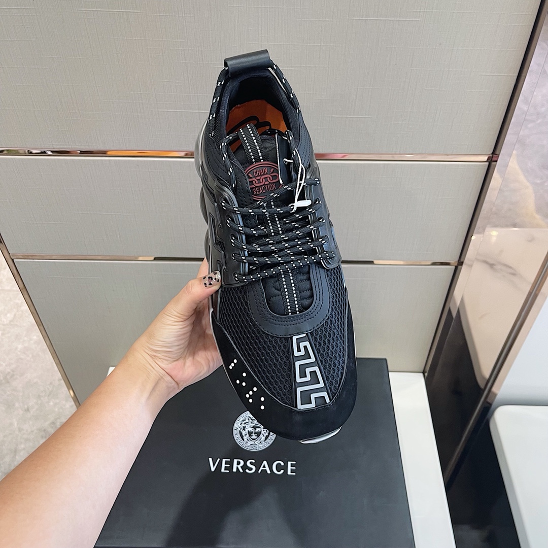 Versace Sneaker Chain Reaction in Black