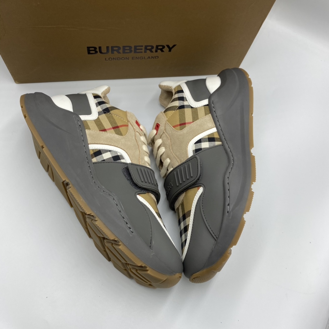 BurBerry Sneaker in Brown with Grey