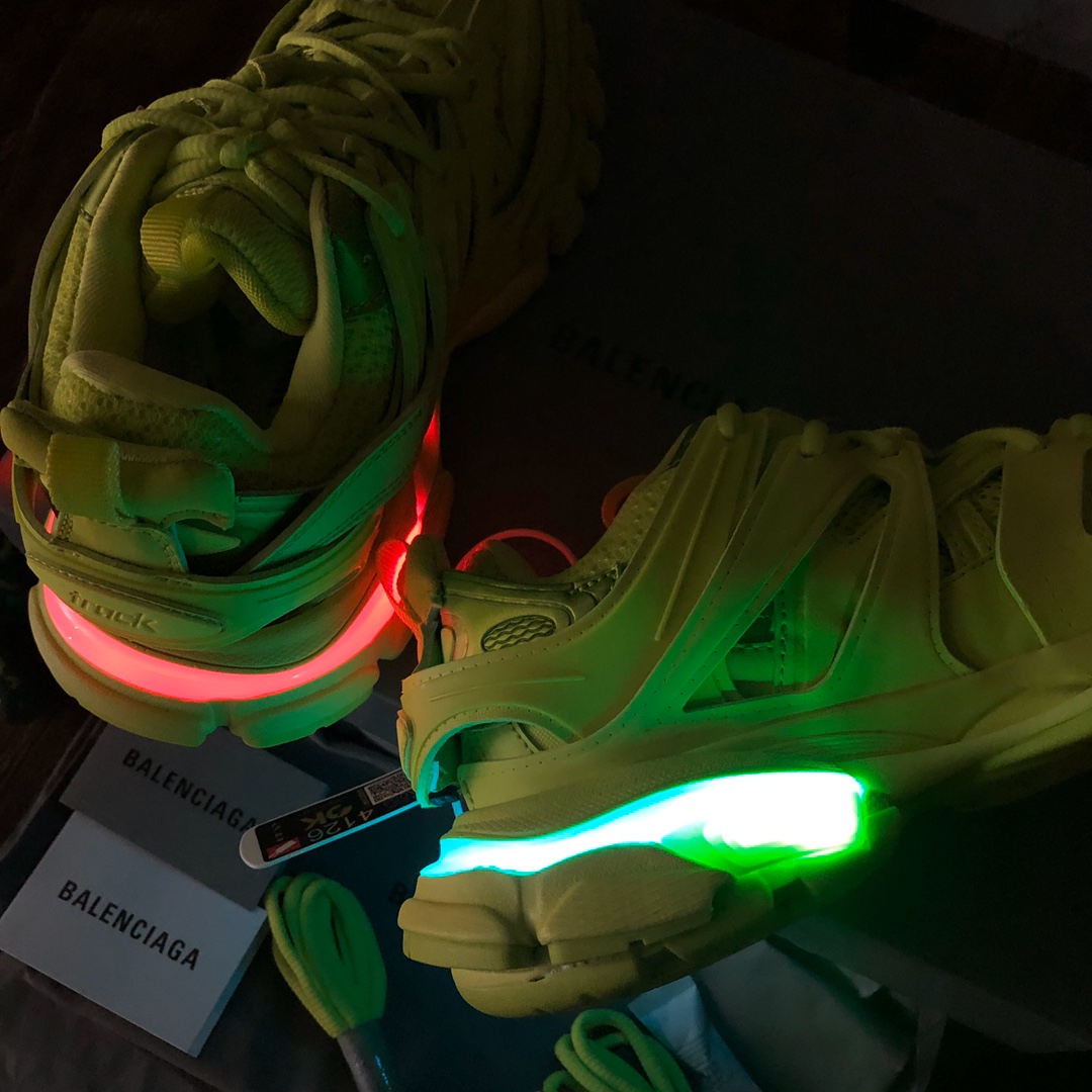 BALENCIAGA Track Trainer LED Sneakers in Yellow
